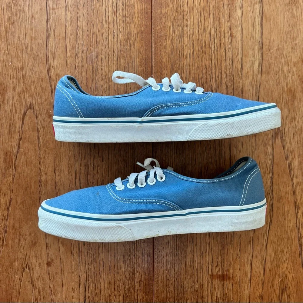 Vans Sky Blue Lace-Up Sneakers 8.5 41 - Picture 4 of 12